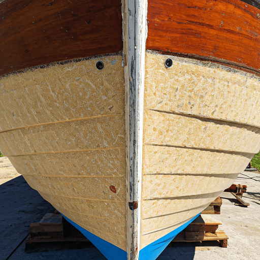 Image Showing Boat Repaired in Sawai Madhopur in Rajasthan by Shri Ganesh Sales by applying multiple layers of Resin and Fiber and Repaired the boat completely by Frp Lining
