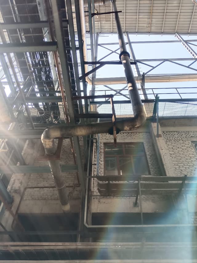 Image Showing FRP Pipes and Fittings fabricated and supplied by Shri Ganesh Sales in ethanol distillary in Kota, Rajasthan using high quality FRP Resin and fiber