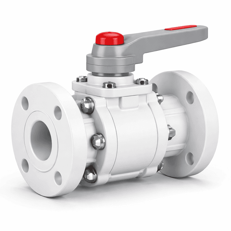 Pipe Fittings PP Flange End Ball Valve in Kota Rajasthan
